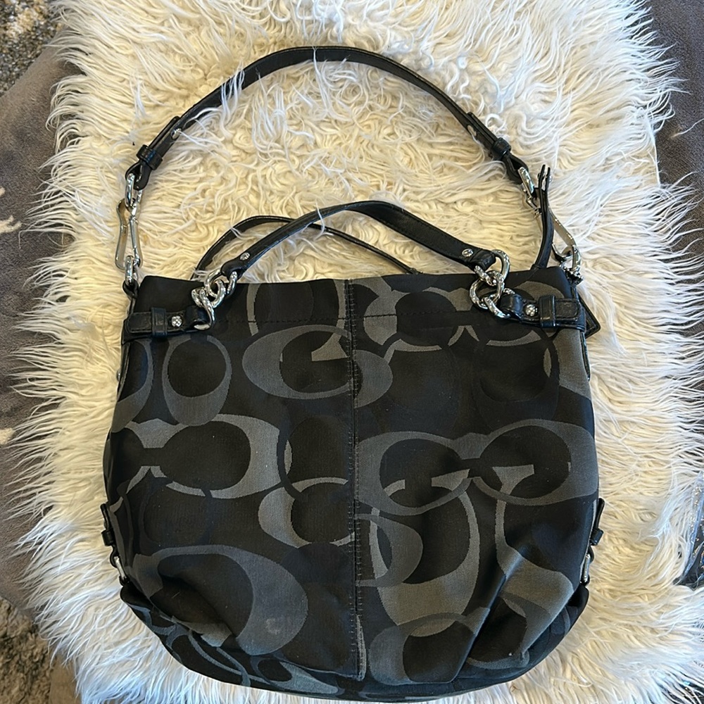 Coach black cloth bag